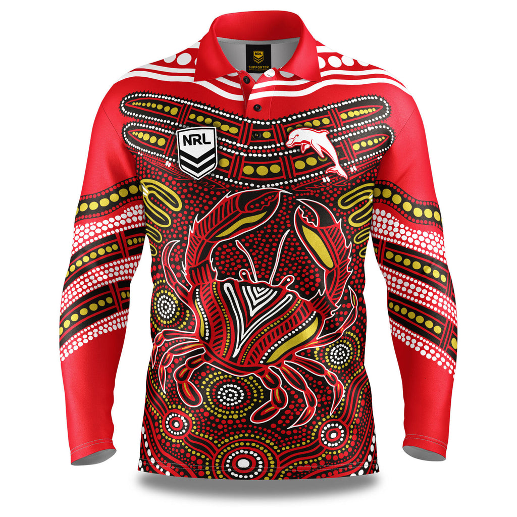 The Dolphins NRL 'Karumba' Fishing Shirt Adult Sizes S-5XL!