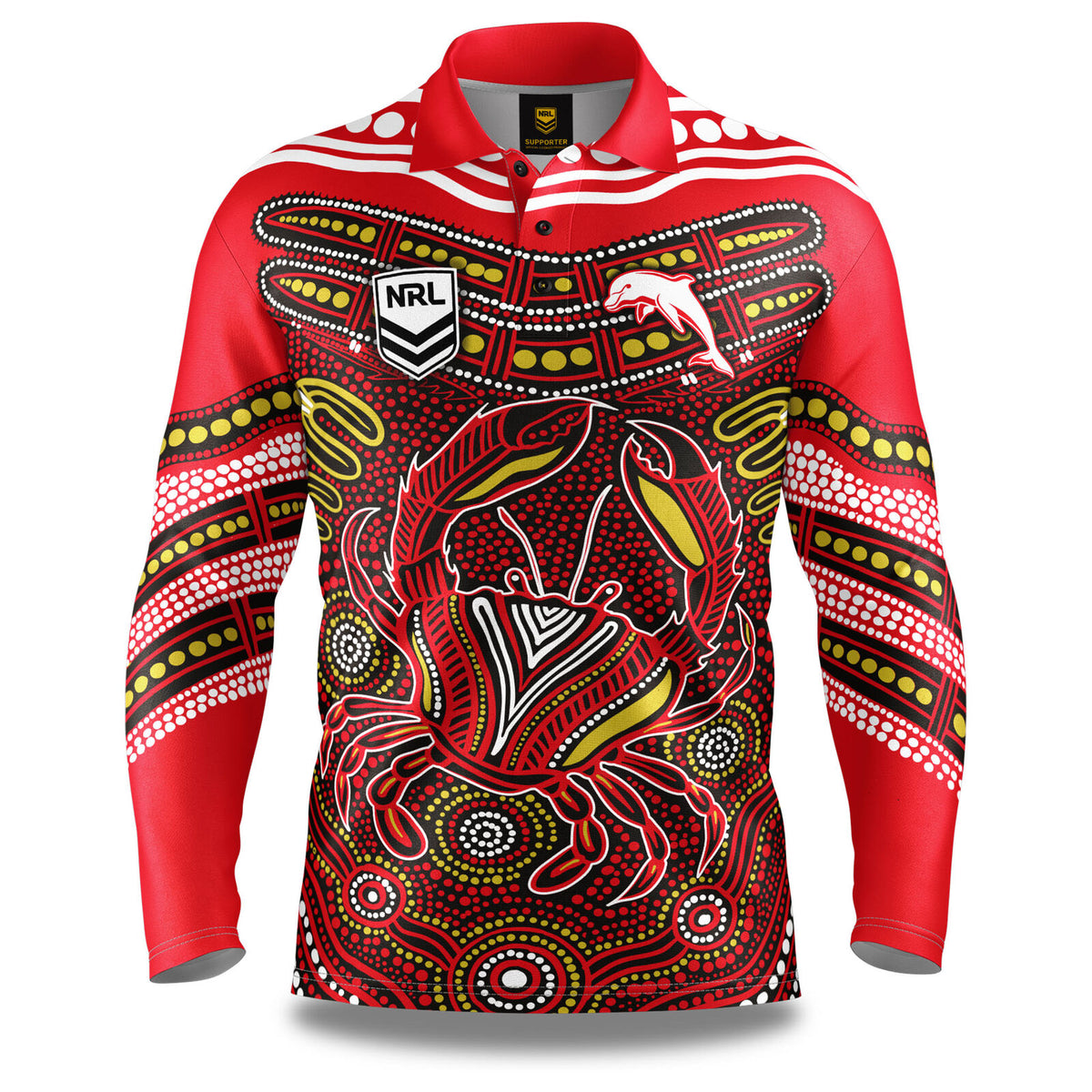 The Dolphins NRL 'Karumba' Fishing Shirt Adult Sizes S-5XL!