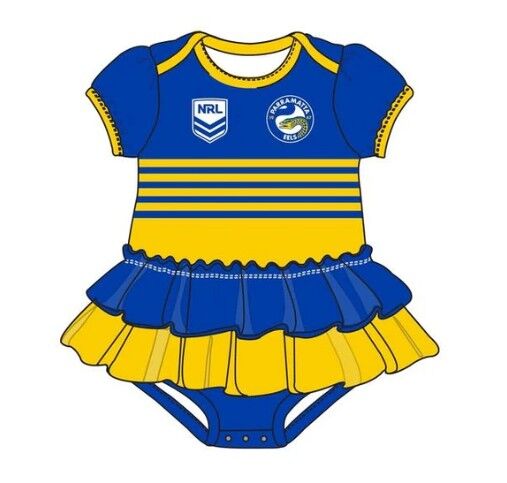 Parramatta Eels NRL Girls Footysuit Infants Sizes 000-1!