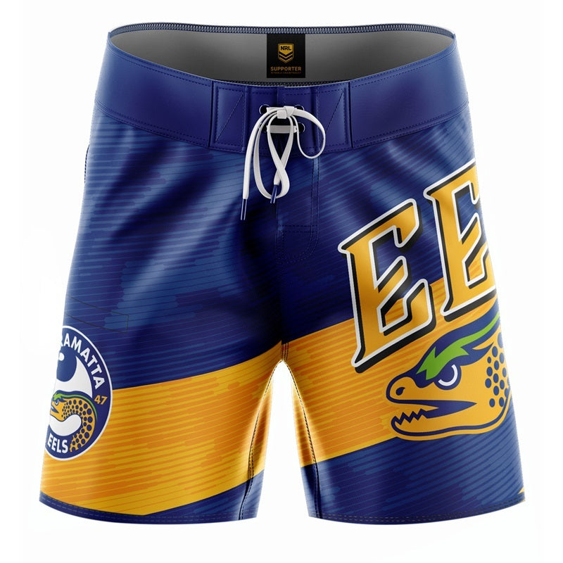 Parramatta Eels NRL Barrel Board Shorts Mens Sizes S-5XL!