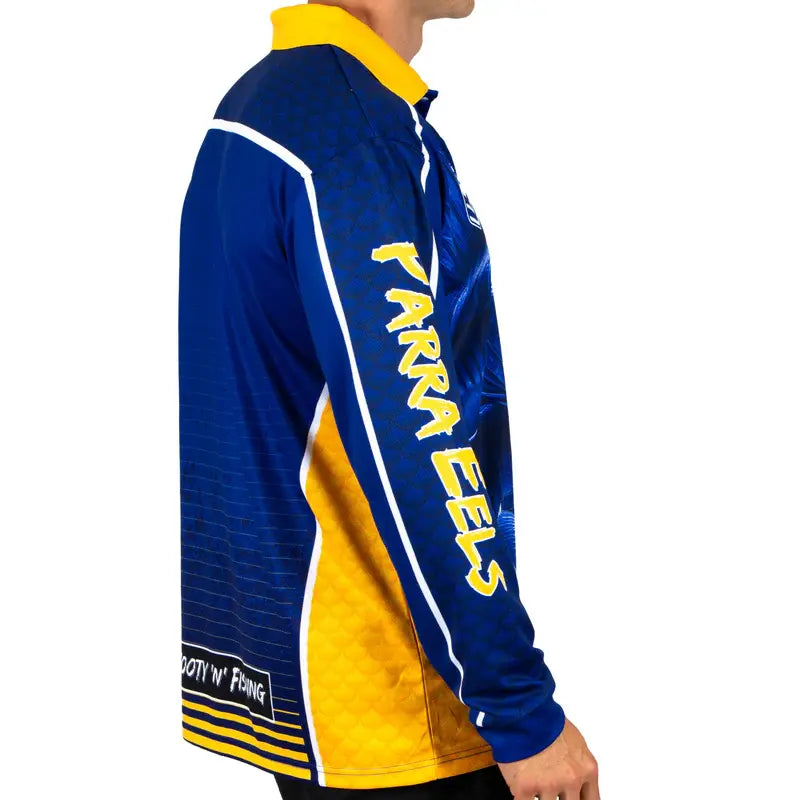 Parramatta Eels NRL Barracuda Fishing Shirt Mens Sizes S-5XL!