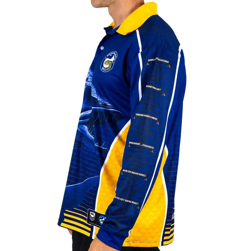 Parramatta Eels NRL Barracuda Fishing Shirt Mens Sizes S-5XL!