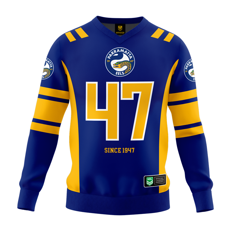 Parramatta Eels NRL 'Quarterback' Pullover Jersey Toddlers Sizes 1-4!