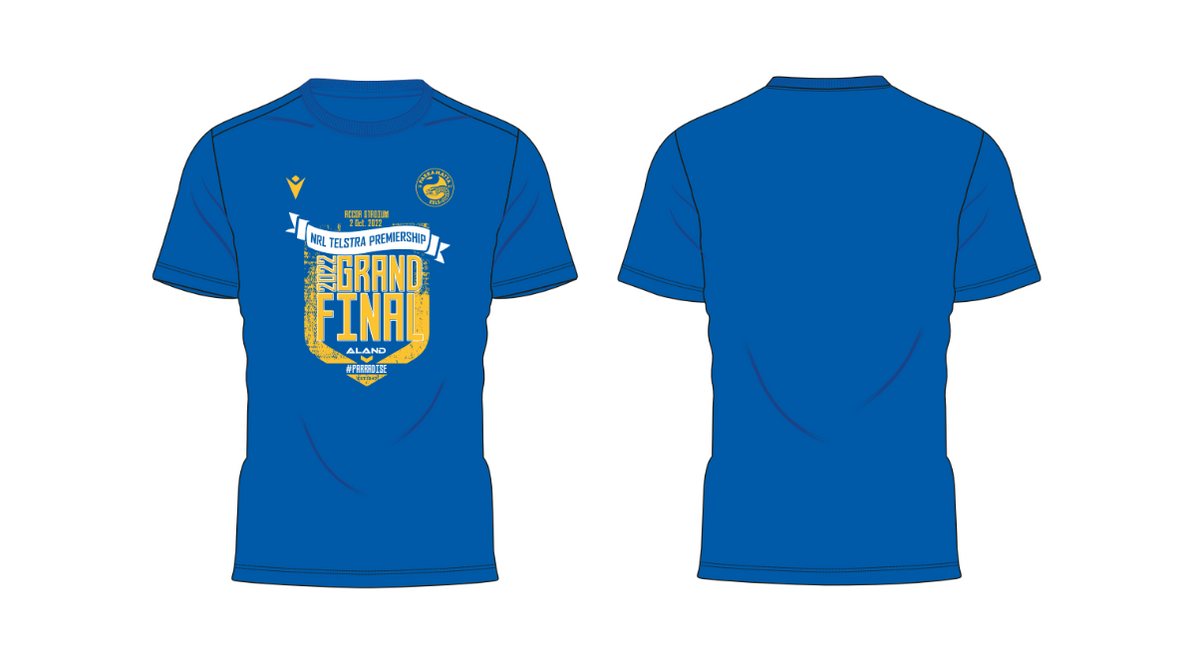 Parramatta Eels NRL 2022 Macron Grand Final T Shirt Size S-5XL! IN STOCK