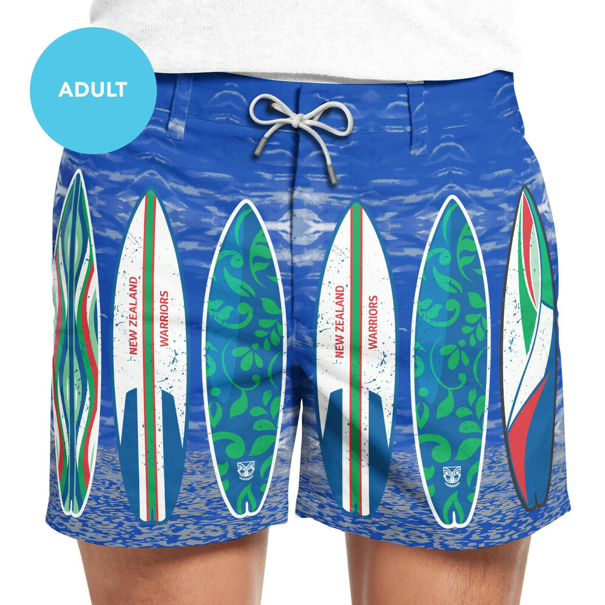 New Zealand Warriors NRL Hawaiian Shorts Sizes S-5XL! T0