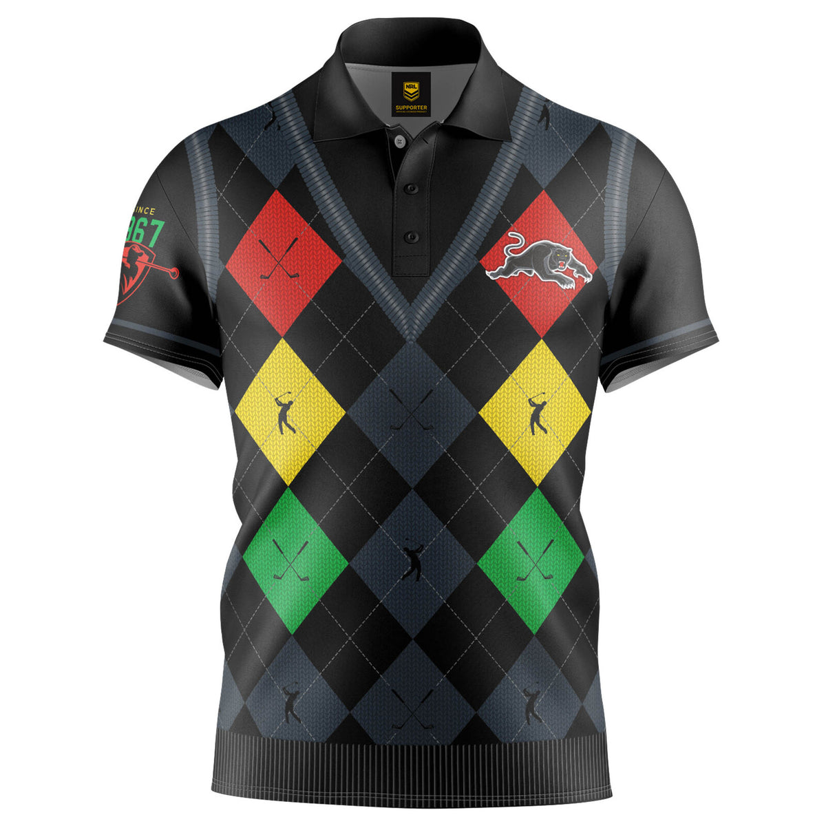 Penrith Panthers NRL Fairway Golf Polo T Shirt Sizes S-5XL!