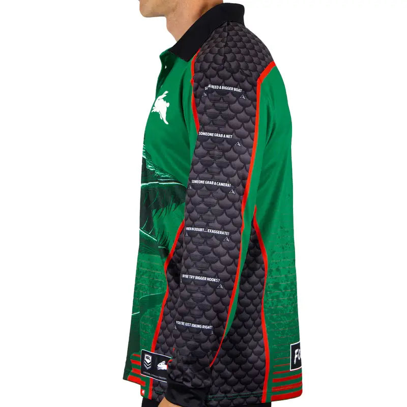 South Sydney Rabbitohs NRL Barracuda Fishing Shirt Mens Sizes S-5XL!