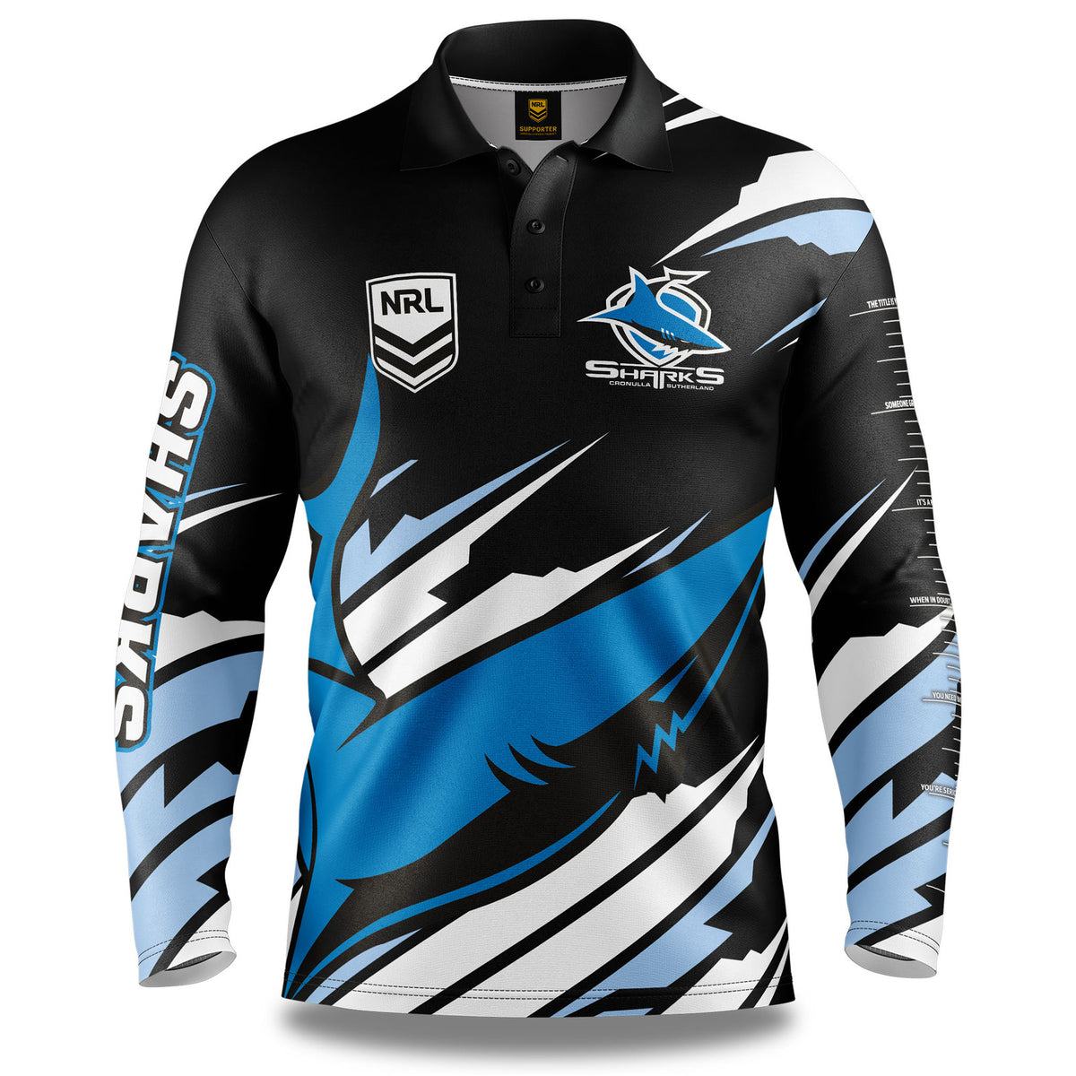 Cronulla Sharks NRL Ignition Fishing Shirt Mens Sizes S-5XL!