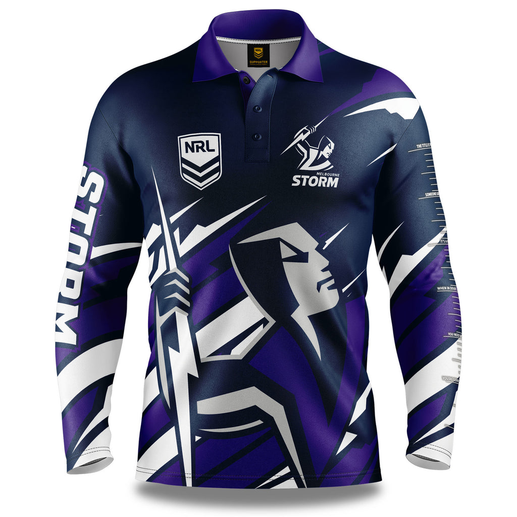 Melbourne Storm NRL Ignition Fishing Shirt Mens Sizes S-5XL!