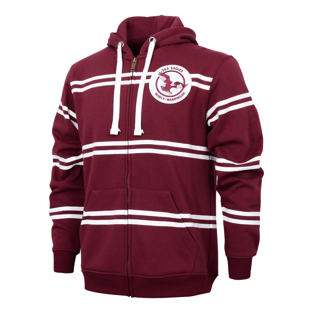 Manly Sea Eagles ARL/NRL Retro Zip Hoodie Size S-5XL! BNWT's!