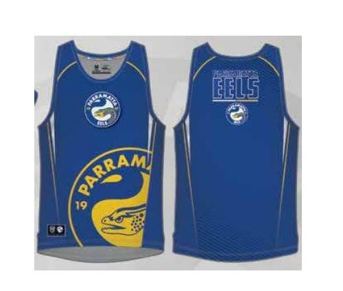 Parramatta Eels NRL Classic Sublimated Singlet Size S-5XL! W6