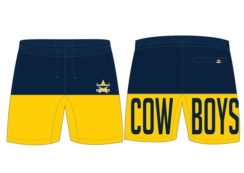 North Queensland Cowboys NRL Classic Training Gym Shorts Size S-5XL! S19