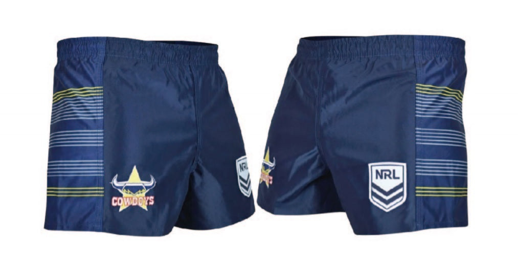 NQ Cowboys NRL Home Supporters Shorts Sizes S-5XL!