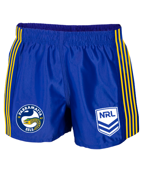 Parramatta Eels NRL Home Supporters Shorts Kids Sizes 8-16! NEW LOGO