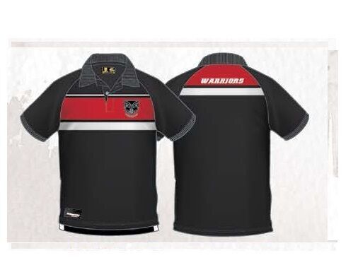 New Zealand Warriors NRL Classic Sports Knitted Polo Shirt Size S-5XL!