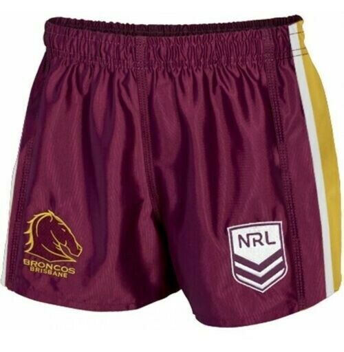 Brisbane Broncos NRL Home Supporters Shorts Adults Sizes S-5XL!