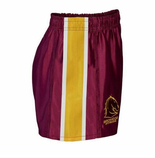 Brisbane Broncos NRL Home Supporters Shorts Adults Sizes S-5XL!