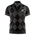 New Zealand All Blacks Rugby 2025 'Argyle' Spring Polo Shirt Sizes S-5XL!