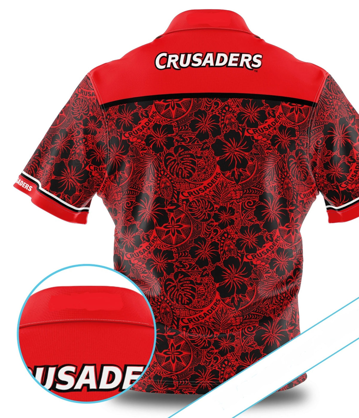 Canterbury Crusaders Super Rugby Hawaiian Shirt Polo Shirt Sizes S-5XL!