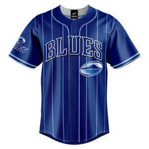 Auckland Blues Super Rugby Slugger Baseball Jersey Shirt Sizes S-7XL!