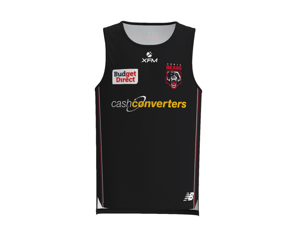 Perth Bears NRL Players Black Training Singlet Sizes S-5XL!