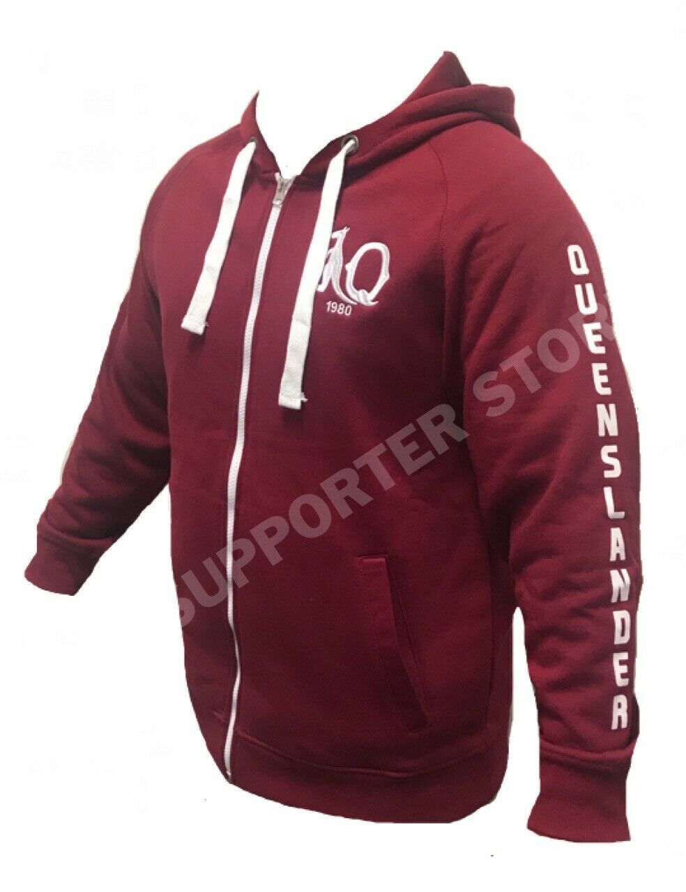 Queensland Maroons Retro Heritage Logo Zip Hoodie/Jacket Sizes S-5XL! W9