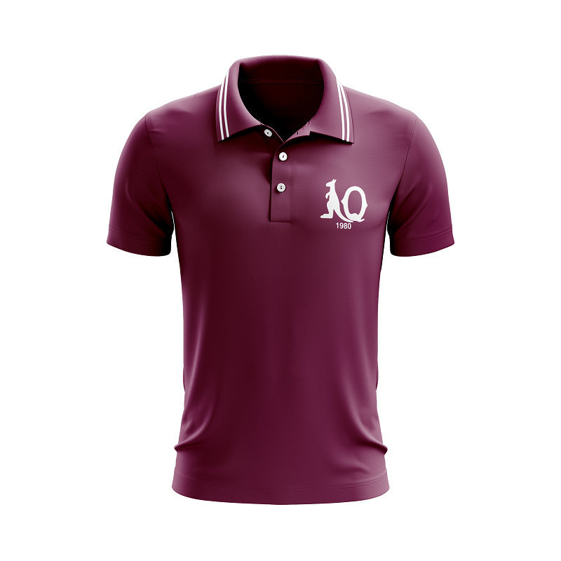 Queensland Maroons Retro Q Heritage Logo Polo Shirt Sizes S-5XL! W9