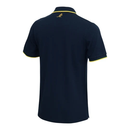 Australian Wallabies ARU Rugby Union Navy Pique Polo Sizes S-5XL!