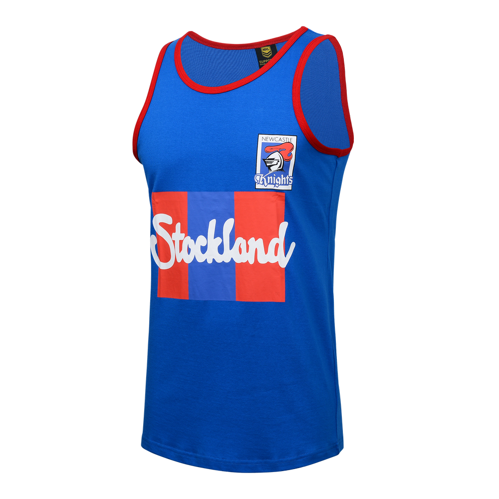Newcastle Knights ARL NRL Classic Retro Stockland Cotton Singlet Sizes S-5XL!