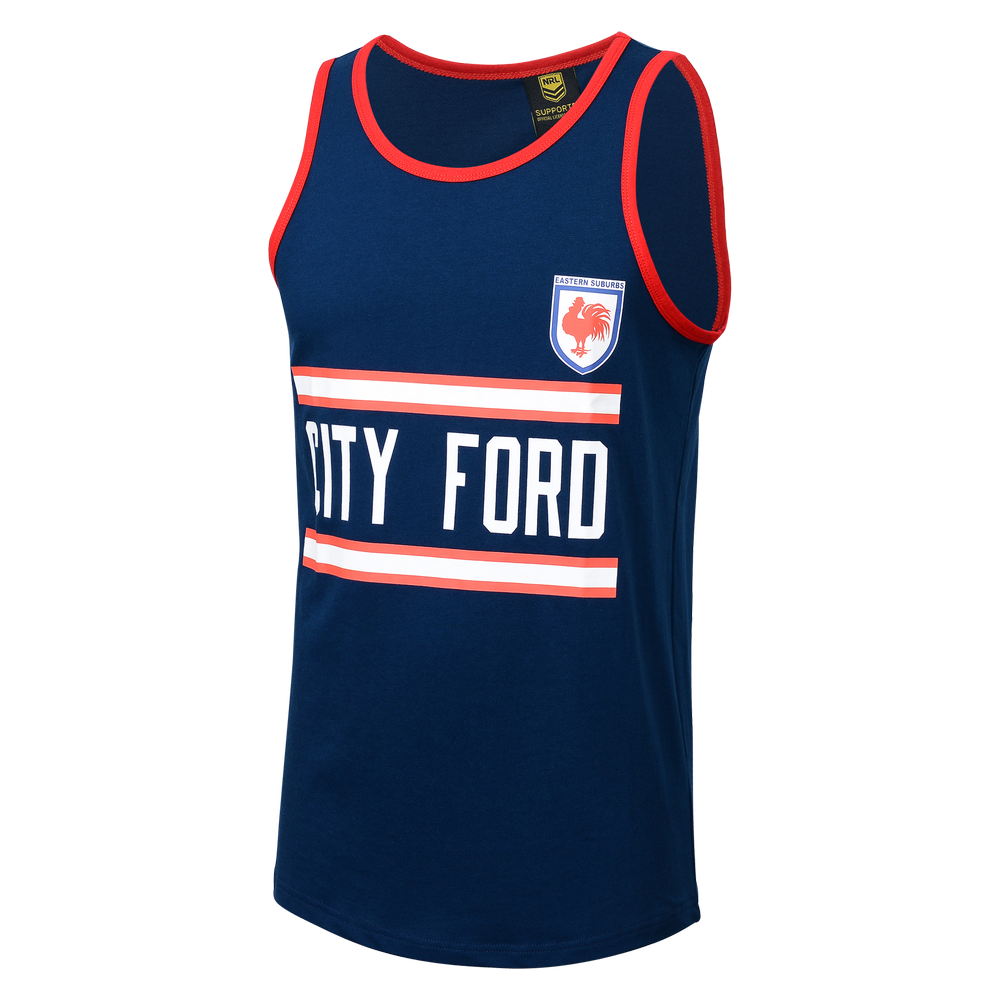 Sydney Roosters ARL NRL Classic Retro City Ford Cotton Singlet Sizes S-5XL!