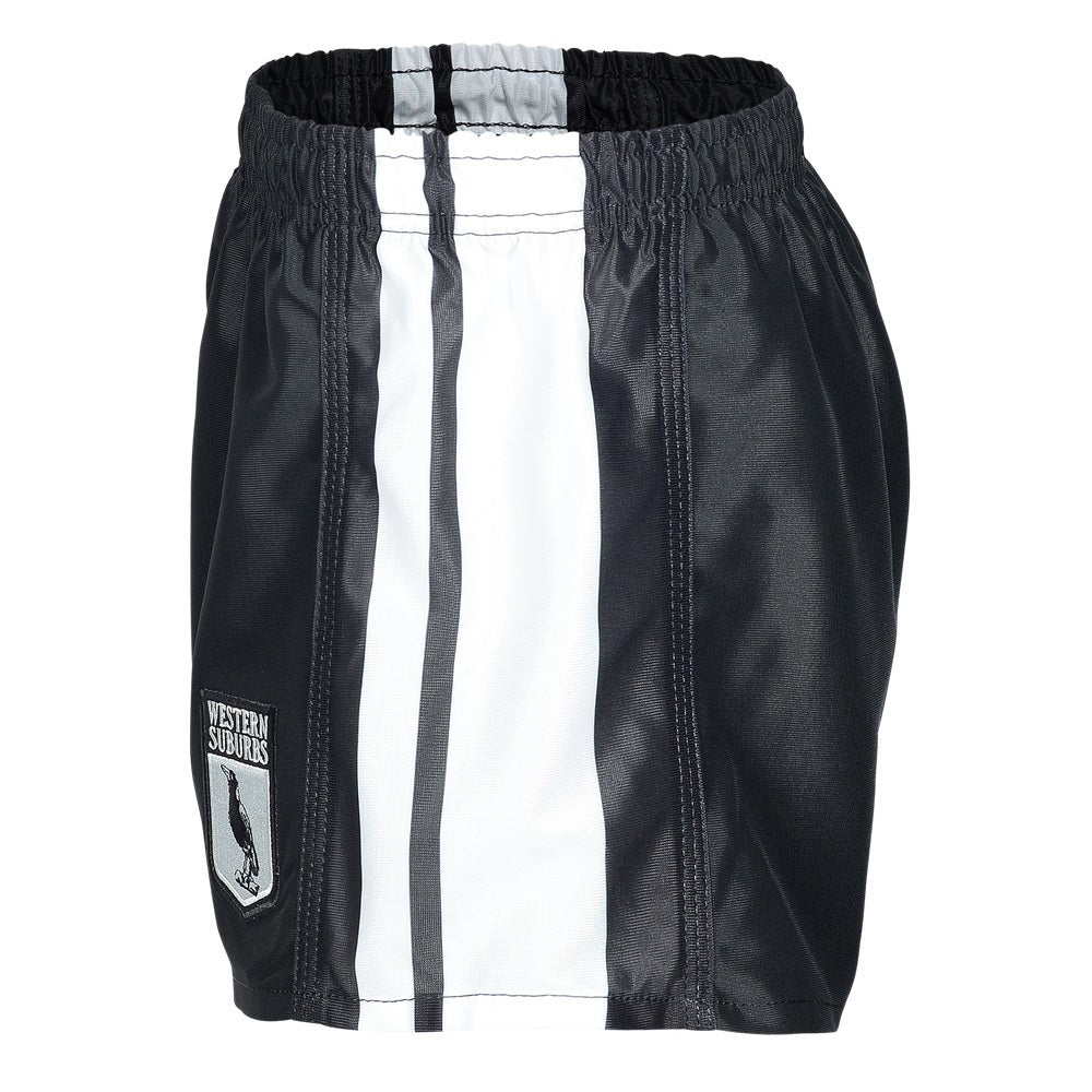 Western Suburbs Magpies NRL Retro Home Supporters Shorts Sizes S-5XL!