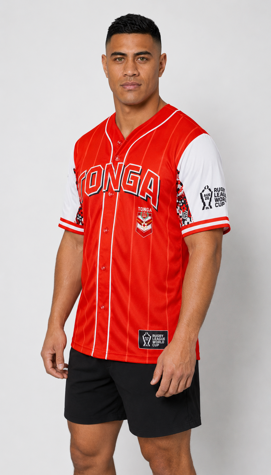 Mate Ma'a Tonga RLWC 2026 Slugger Baseball Jersey Shirt Sizes S-7XL!