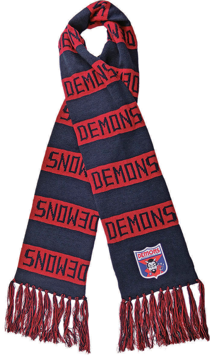 Melbourne Demons AFL Limited Edition Heritage Emblem Bar Scarf! BNWT's!