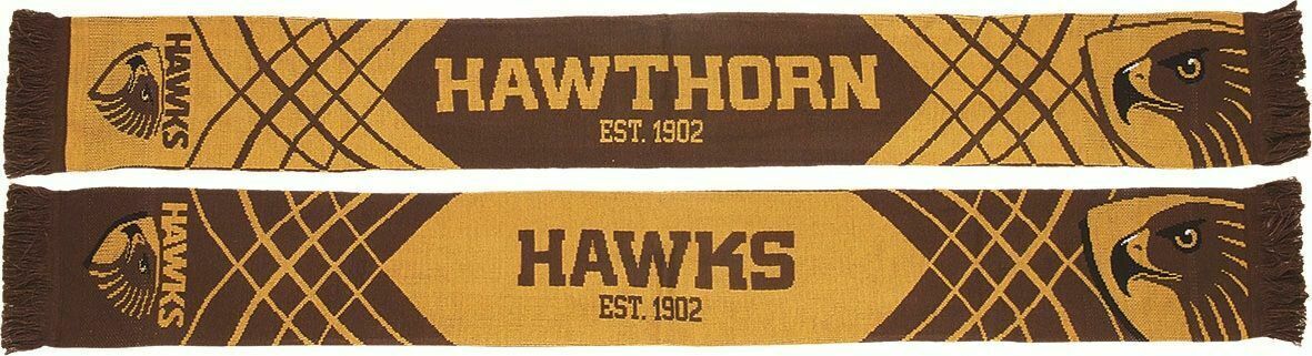 Hawthorn Hawks AFL Apex Jacquard Scarf! BNWT's!