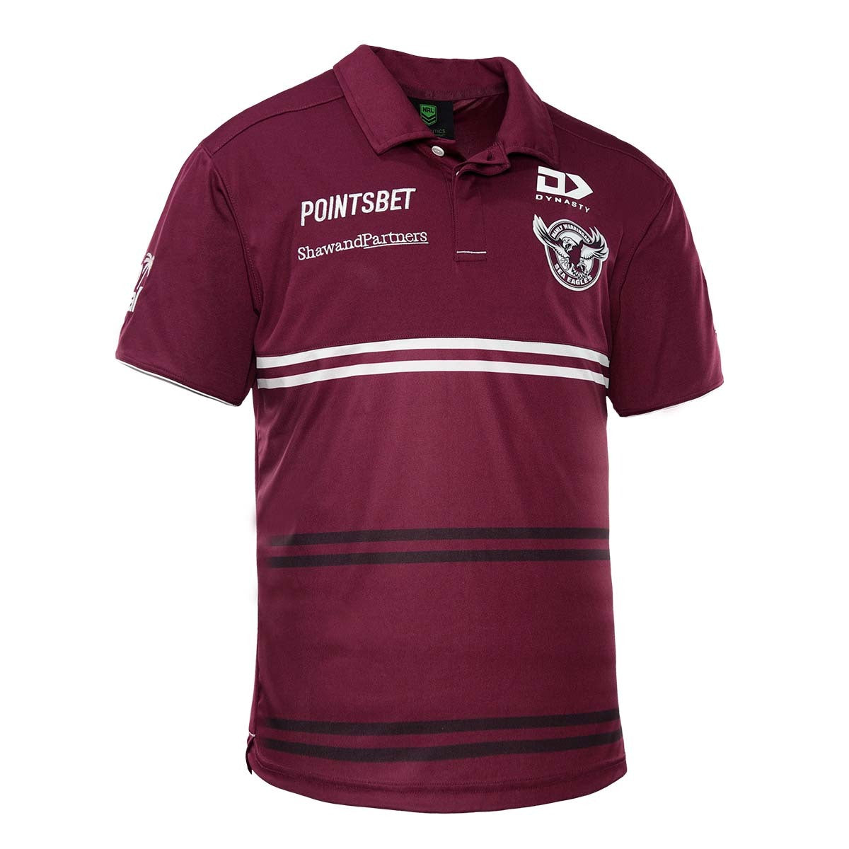 Manly Sea Eagles NRL Dynasty Media Polo Maroon Sizes S-5XL! T2