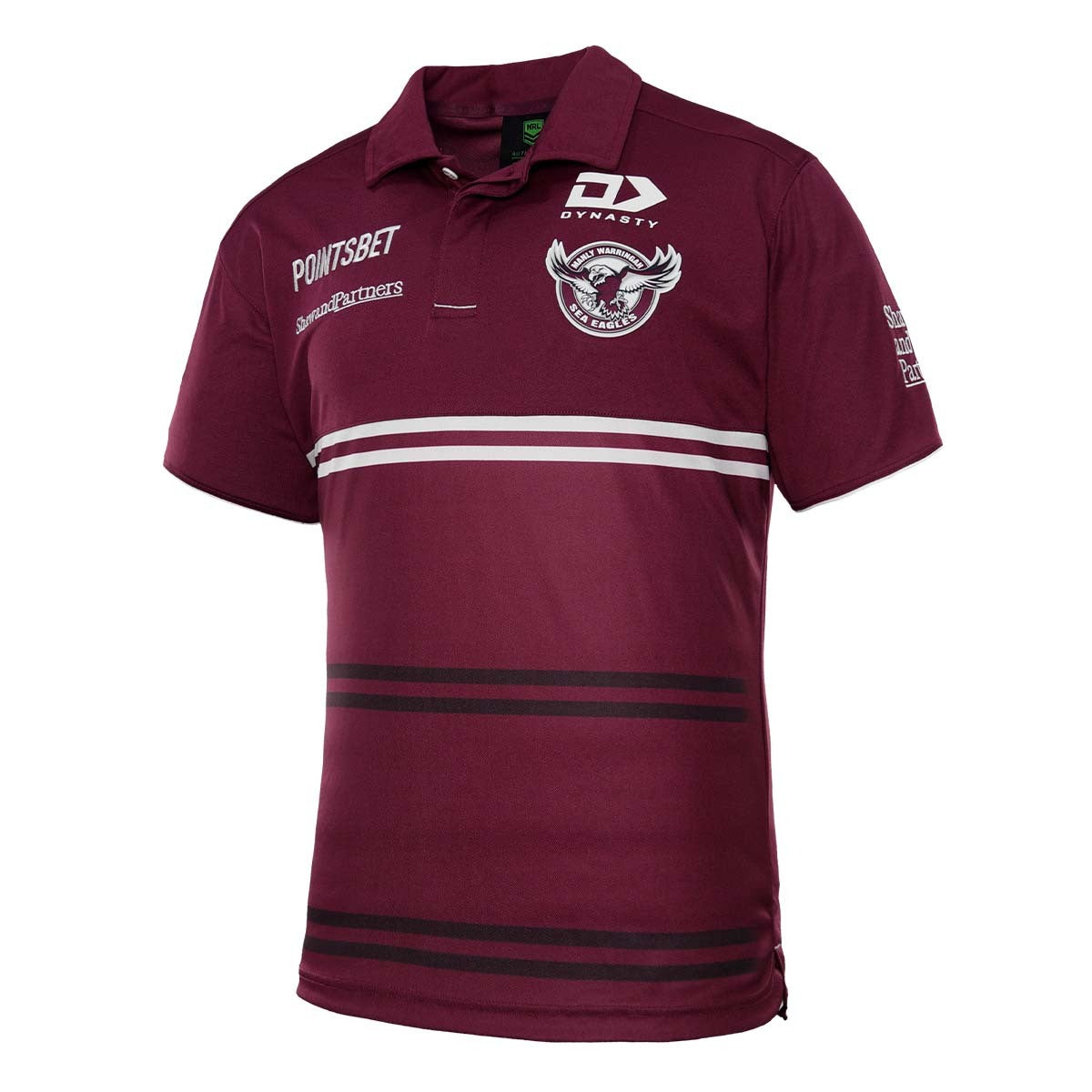 Manly Sea Eagles NRL Dynasty Media Polo Maroon Sizes S-5XL! T2