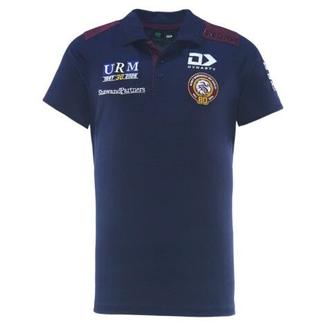 Manly Sea Eagles NRL 2026 Dynasty Navy Media Polo Sizes S-7XL!