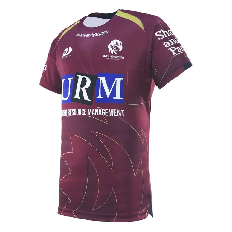 Manly Sea Eagles NRL 2025 Dynasty Maroon Training Shirt Sizes S-7XL!
