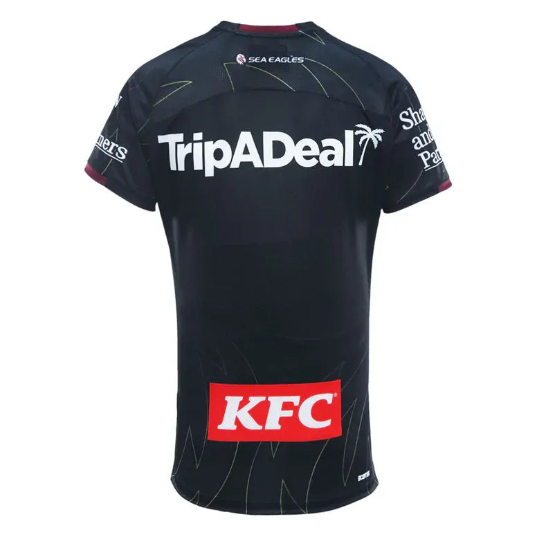 Manly Sea Eagles NRL 2025 Dynasty Alternate Black Training Shirt Sizes S-7XL!