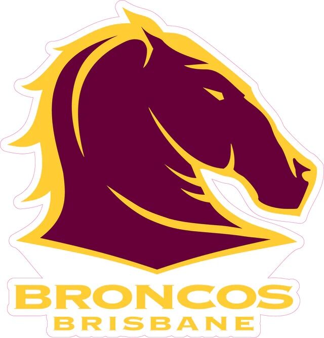 Brisbane Broncos NRL Large Team Logo Cut Out 80 by 60cm! Pick Up Only!