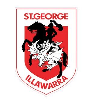 St George Dragons NRL Large Team Logo Cut Out 80 by 60cm! Pick Up Only!