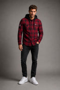 Queensland Maroons SOO Hooded Flannel Shirt Button Up T Shirt Sizes S-5XL!