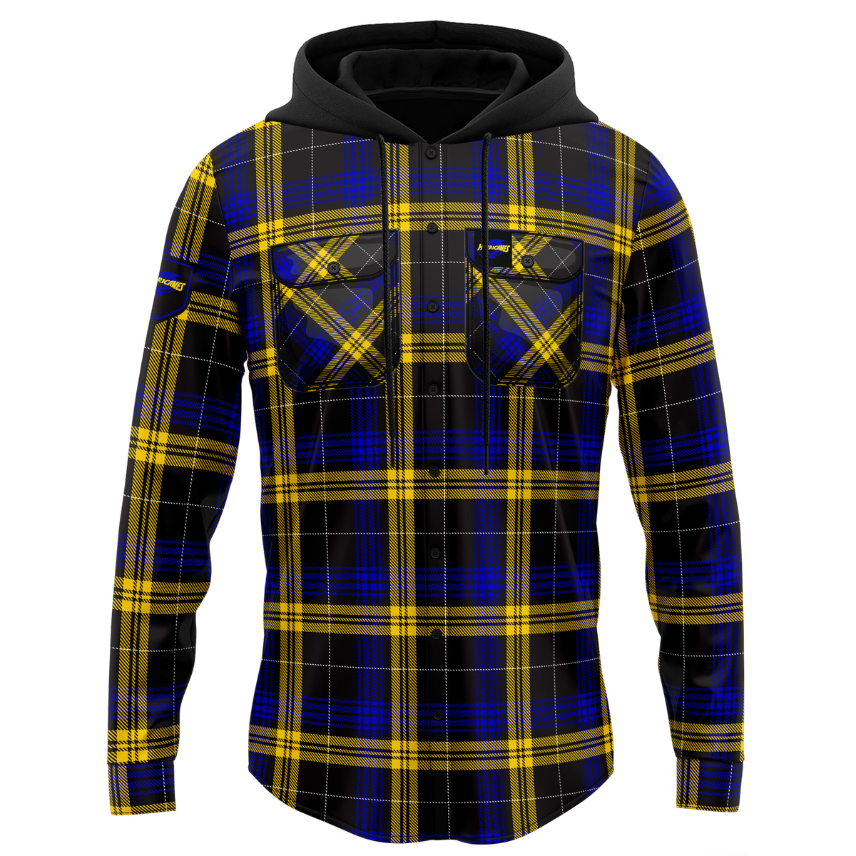 Wellington Hurricanes Super Rugby Hooded Flannel Shirt Sizes S-7XL!