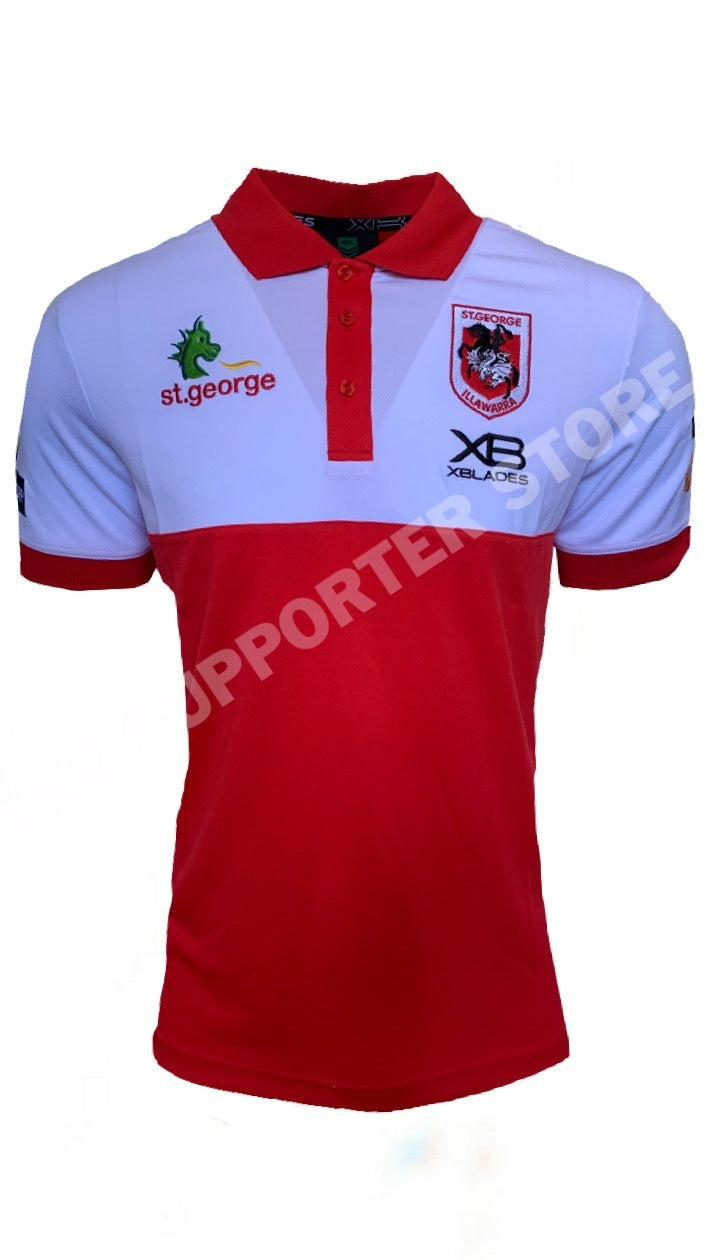 St George ILL Dragons NRL XBlades Media Polo Shirt Sizes S-5XL! T0