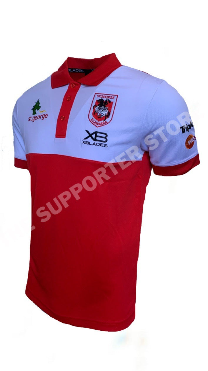 St George ILL Dragons NRL XBlades Media Polo Shirt Sizes S-5XL! T0
