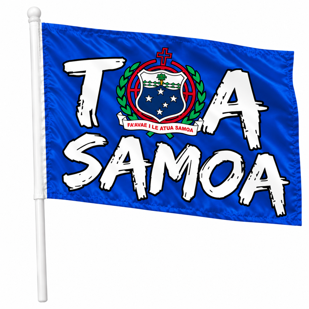 Samoa National Flag Toa Samoa Crest Hand Waver Flag 30cm x 20cm 10pk!