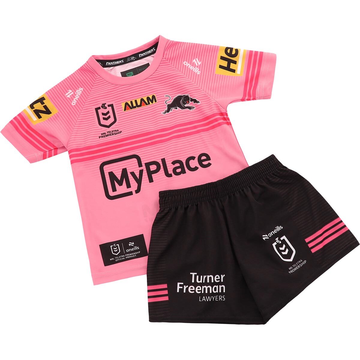 Penrith Panthers NRL 2025 O'Neills Away Pink Toddlers Set Sizes: 6 Months - 4 Years!