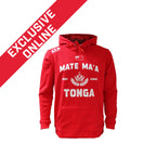 Tonga Rugby League Mate Ma'a Players Dynasty Red Pullover Hoody Sizes S-7XL! T2