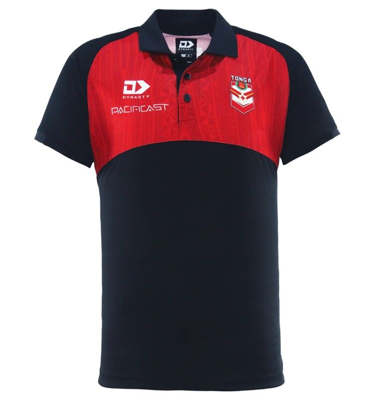 Tonga Rugby League 2025 Players Dynasty Media Polo Sizes S-7XL!
