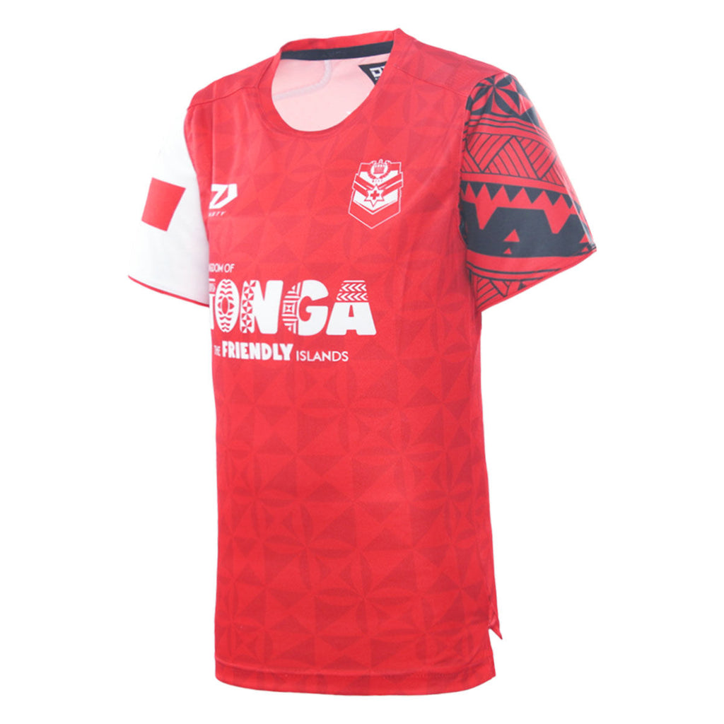 Mate Ma'a Tonga IRL RLWC 2026 Dynasty Red Training T Shirt Kids Sizes 6-16!